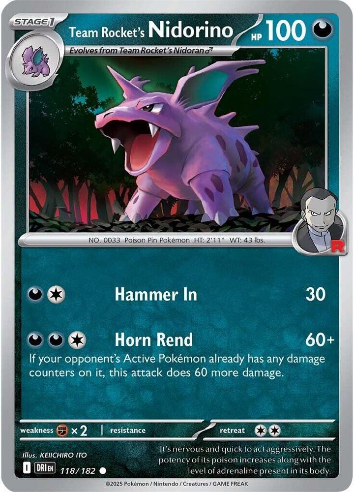 Team Rocket's Nidorino 118/182 — Destined Rivals