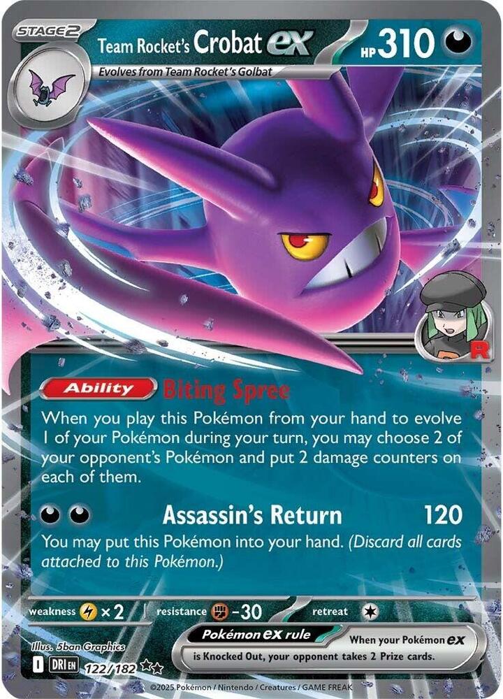 Team Rocket's Crobat ex 122/182 — Destined Rivals