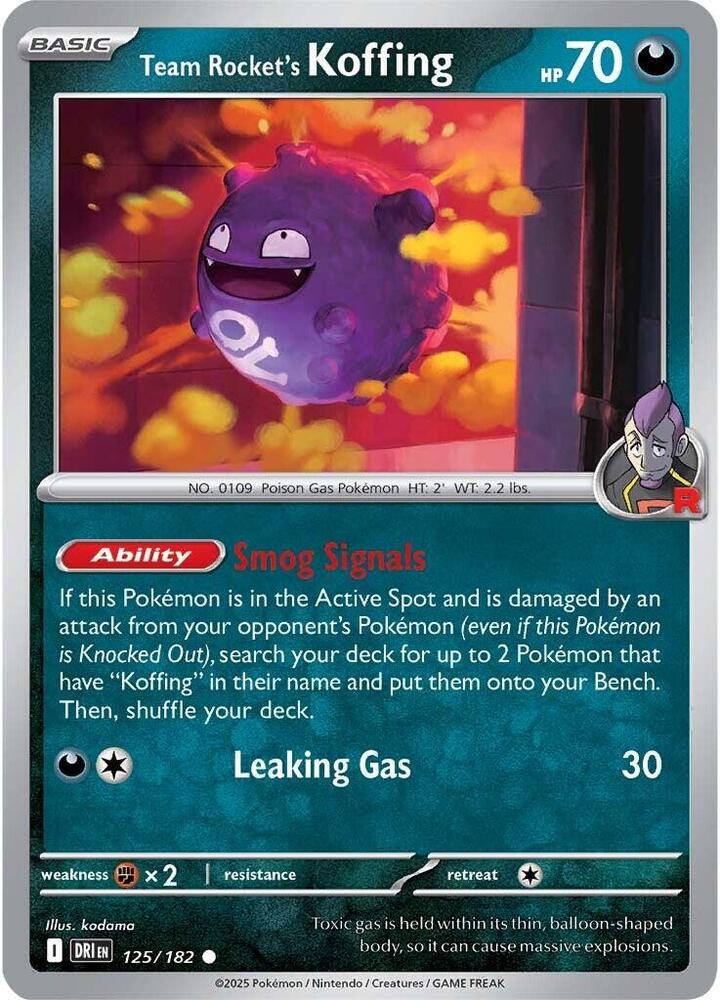 Team Rocket's Koffing 125/182 — Destined Rivals