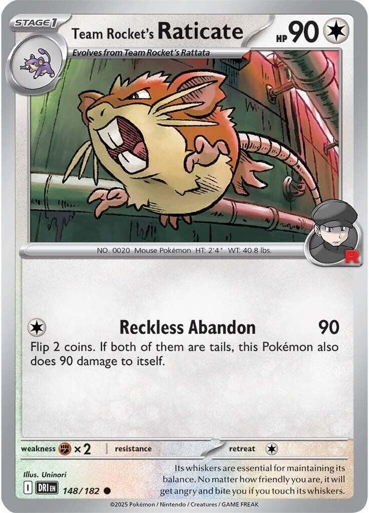 Team Rocket's Raticate 148/182 — Destined Rivals