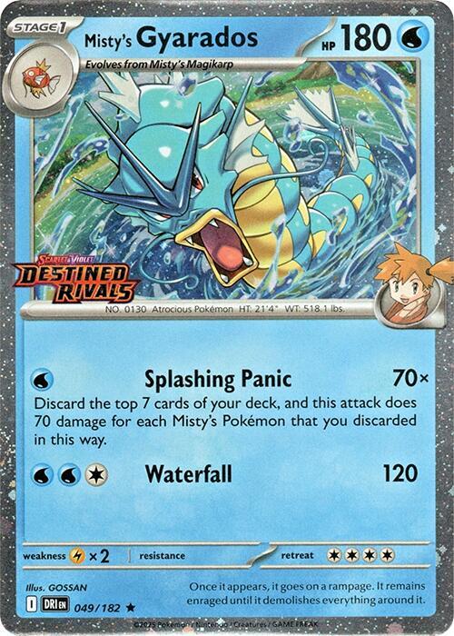 Misty's Gyarados (Prerelease) 049/182 — Scarlet & Violet Promo