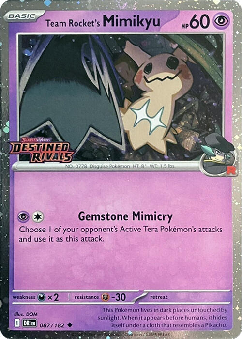 Team Rocket's Mimikyu (Prerelease) 087/182 — Scarlet & Violet Promo