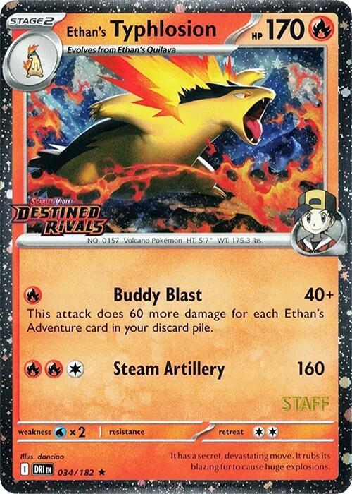 Ethan's Typhlosion (Prerelease Staff) 034/182 — Scarlet & Violet Promo