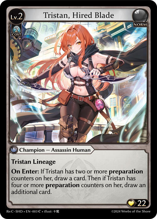 Tristan, Shadowdancer Re:Collection Lite - Grand Archive Card List