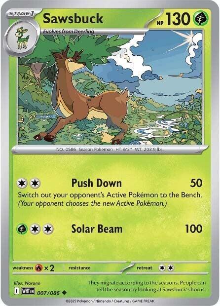 Sawsbuck 007/086 — White Flare