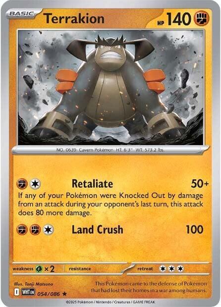 Terrakion 054/086 — White Flare