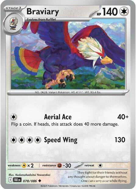 Braviary 078/086 — Black Bolt