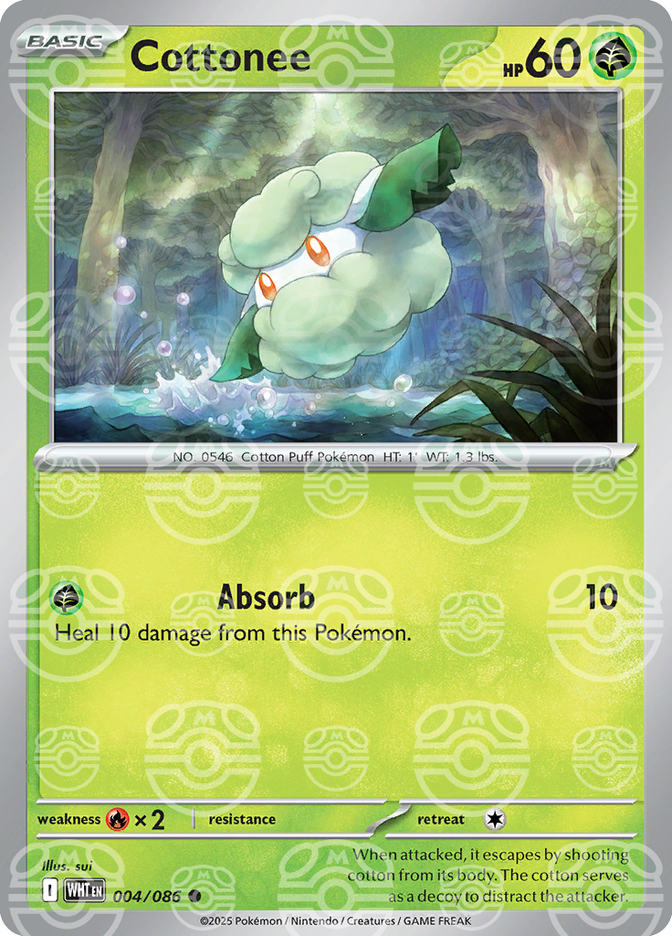 Cottonee (Master Ball Pattern) 004/086 — White Flare
