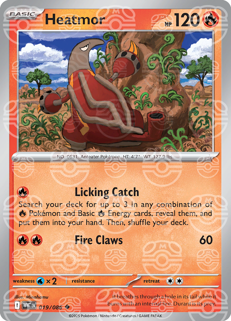 Heatmor (Master Ball Pattern) 019/086 — White Flare