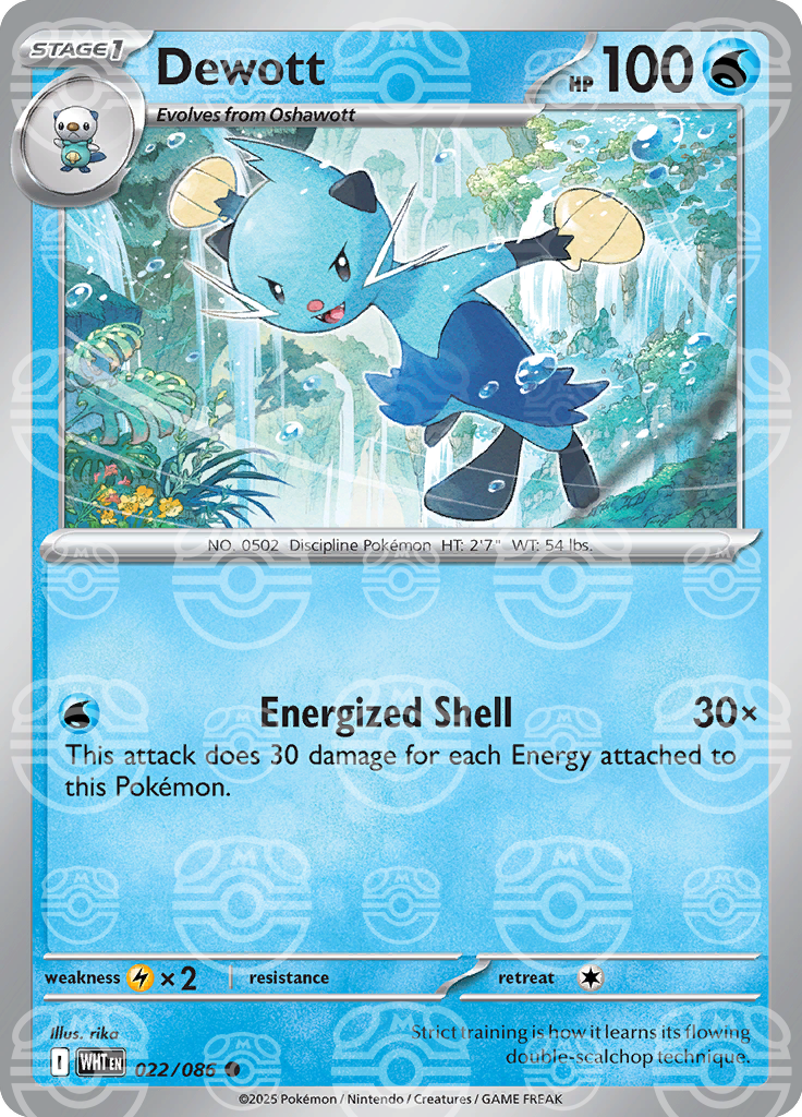 Dewott (Master Ball Pattern) 022/086 — White Flare