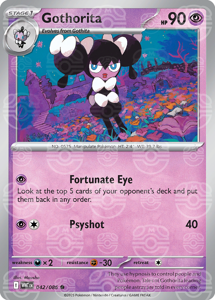 Gothorita (Master Ball Pattern) 042/086 — White Flare
