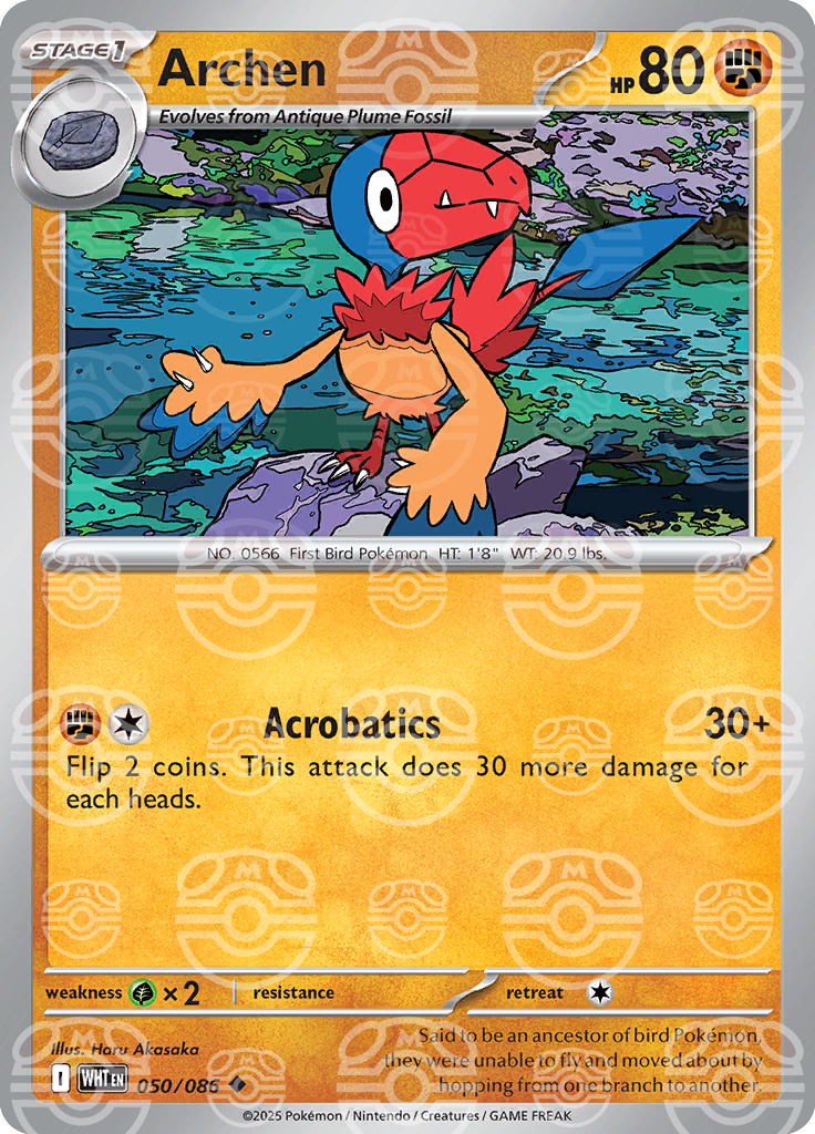 Archen (Master Ball Pattern) 050/086 — White Flare