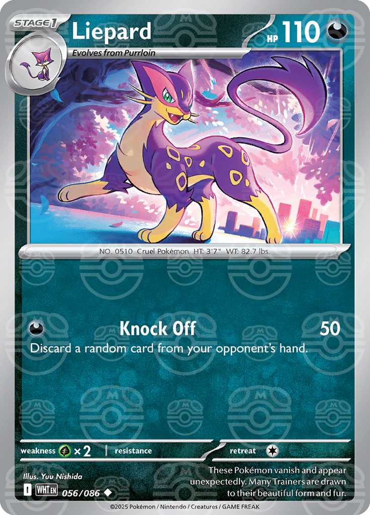 Liepard (Master Ball Pattern) 056/086 — White Flare
