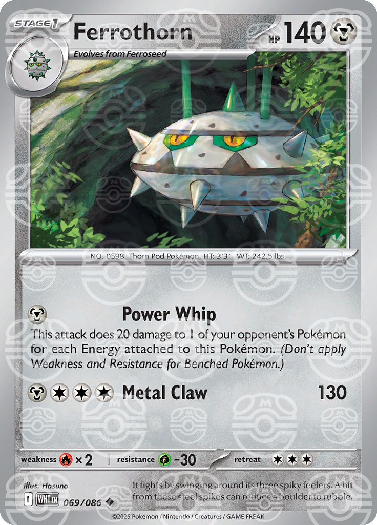 Ferrothorn (Master Ball Pattern) 069/086 — White Flare
