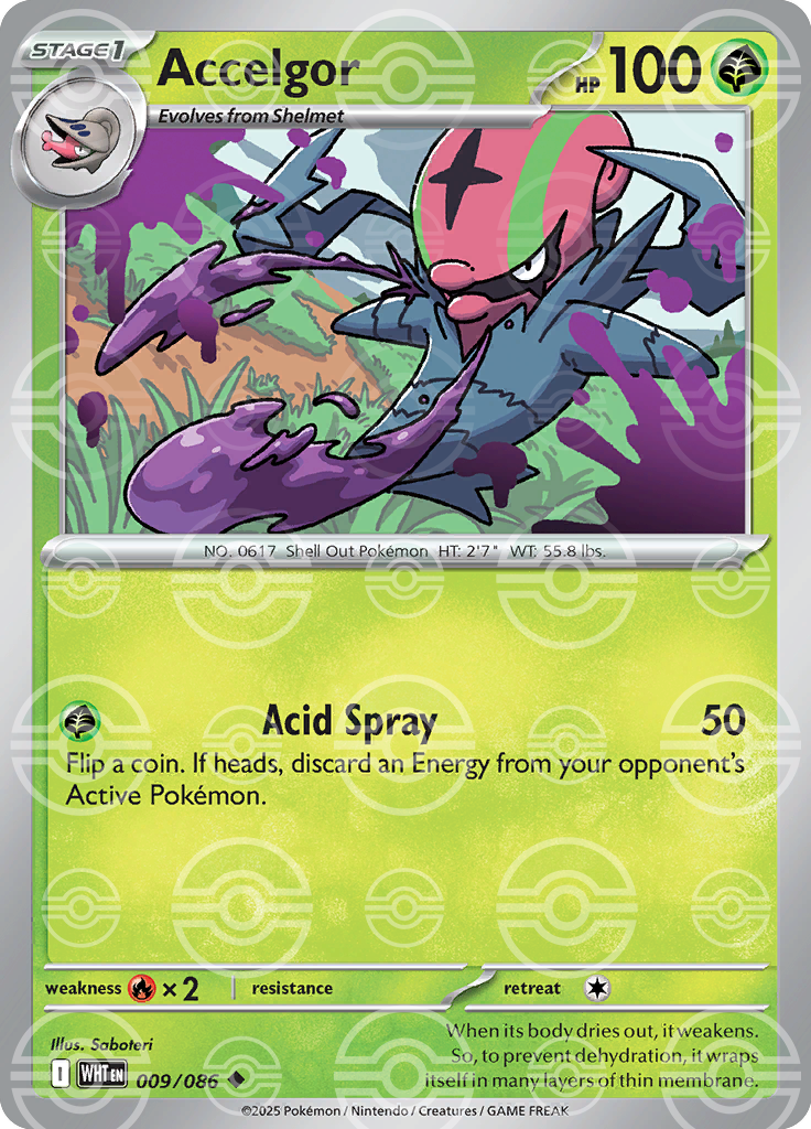 Accelgor (Poke Ball Pattern) 009/086 — White Flare