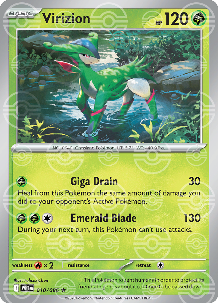 Virizion (Poke Ball Pattern) 010/086 — White Flare