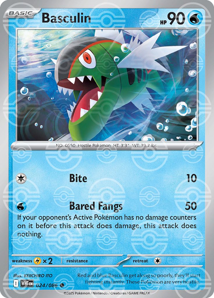 Basculin (Poke Ball Pattern) 024/086 — White Flare