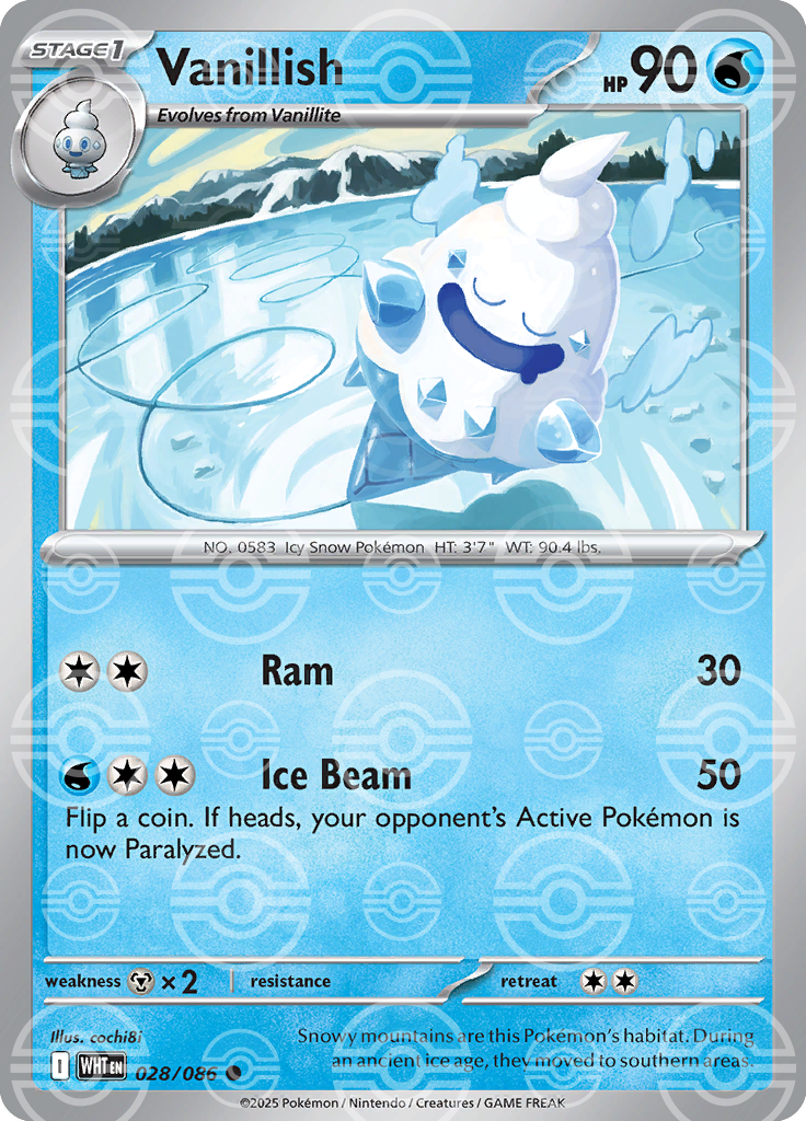 Vanillish (Poke Ball Pattern) 028/086 — White Flare