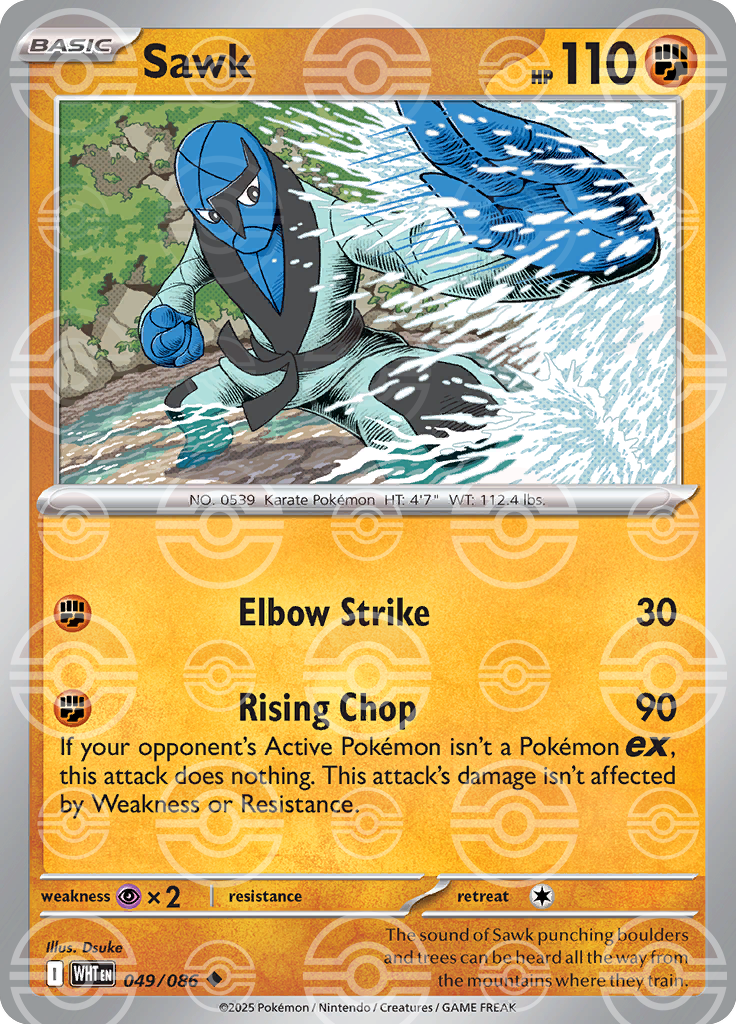 Sawk (Poke Ball Pattern) 049/086 — White Flare
