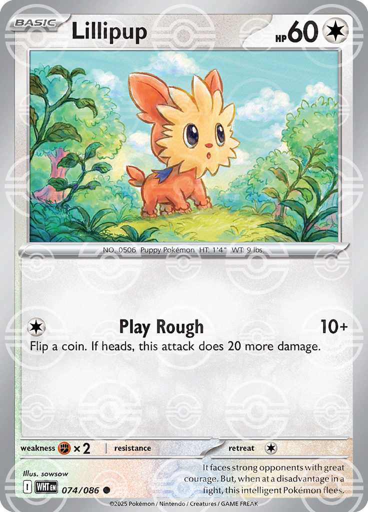 Lillipup (Poke Ball Pattern) 074/086 — White Flare