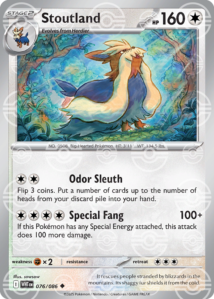 Stoutland (Poke Ball Pattern) 076/086 — White Flare