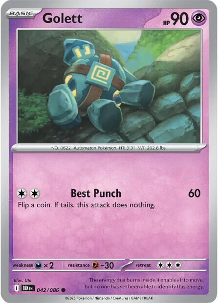 Golett - 042/086 - Black Bolt Pokemon - Collectr