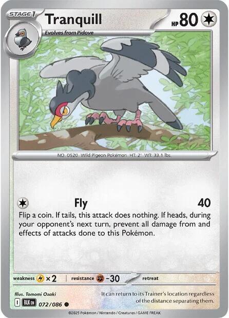 Tranquill 072/086 — Black Bolt