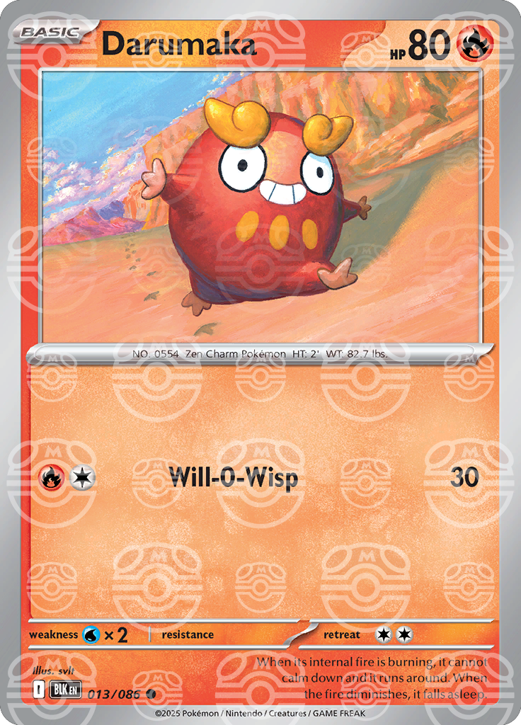 Darumaka (Master Ball Pattern) 013/086 — Black Bolt