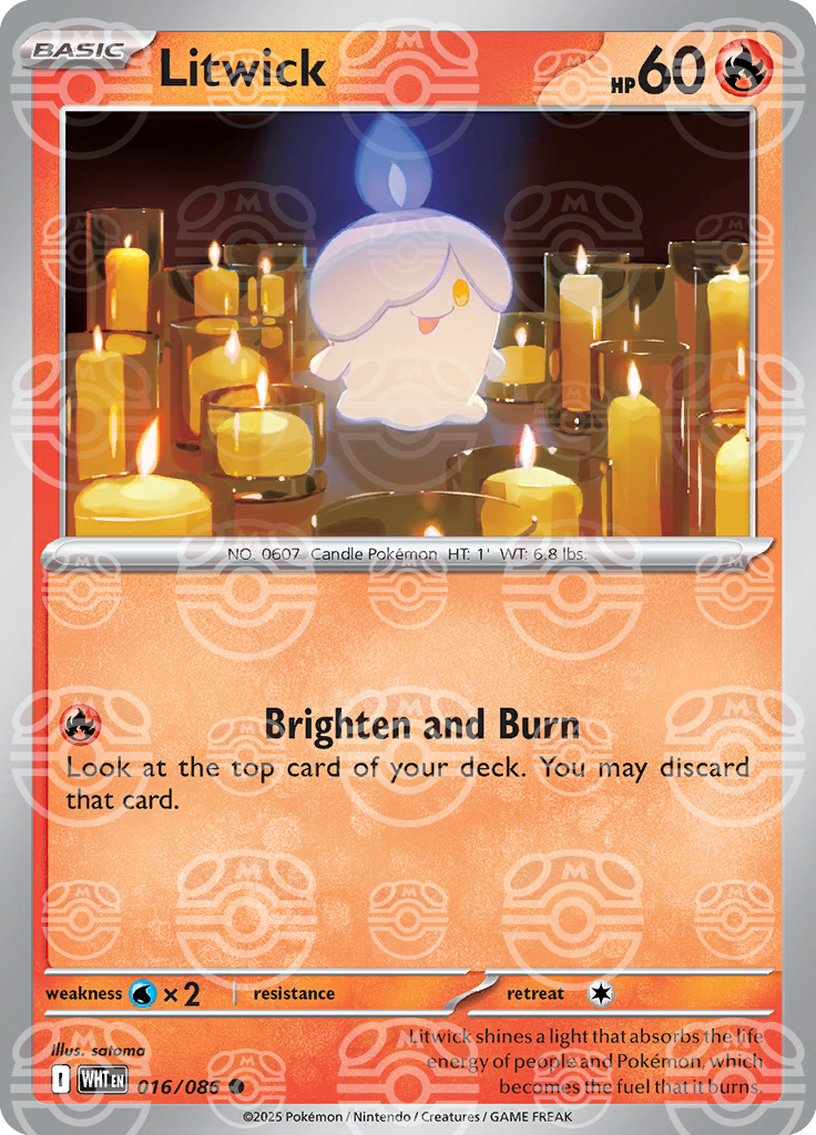 Litwick (Master Ball Pattern) 016/086 — White Flare