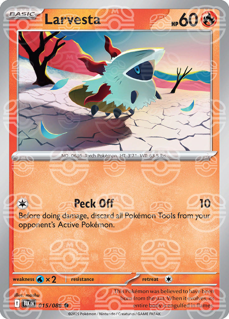 Larvesta (Master Ball Pattern) 015/086 — Black Bolt