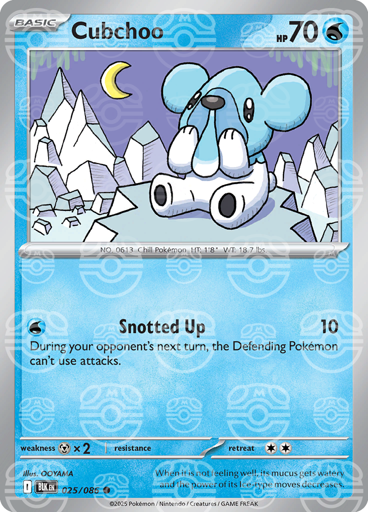 Cubchoo (Master Ball Pattern) 025/086 — Black Bolt