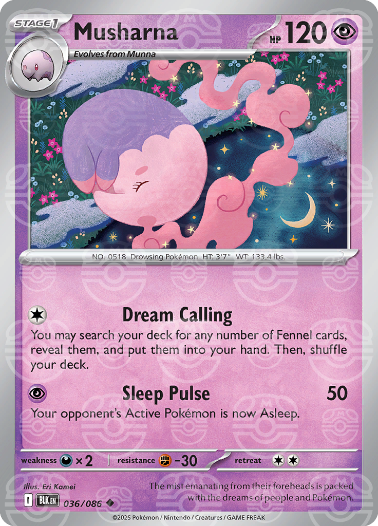 Musharna (Master Ball Pattern) 036/086 — Black Bolt