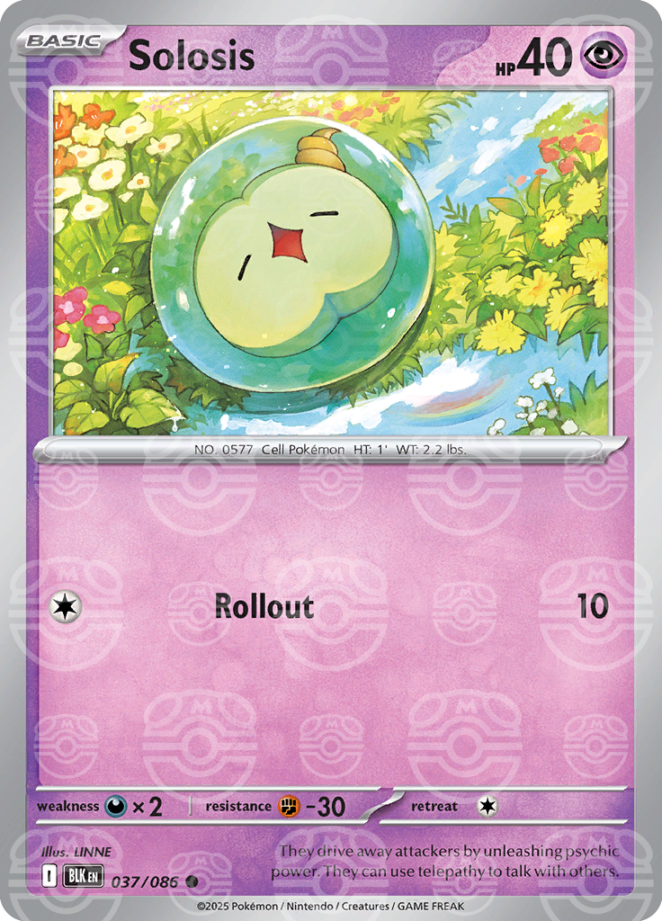 Solosis (Master Ball Pattern) 037/086 — Black Bolt