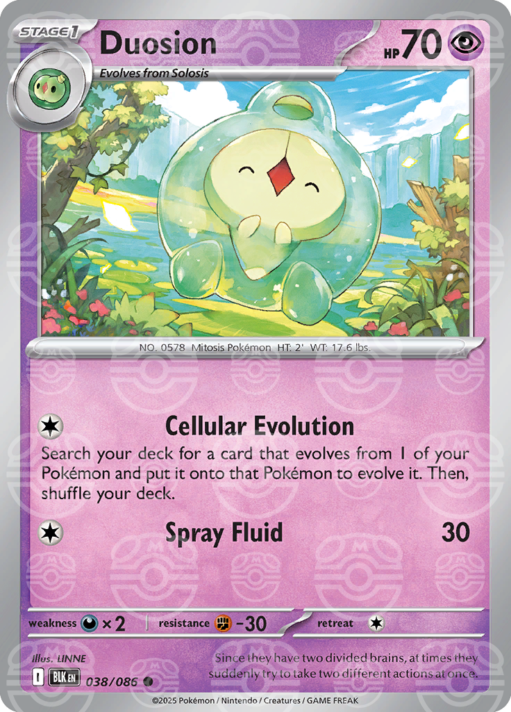 Duosion (Master Ball Pattern) 038/086 — Black Bolt