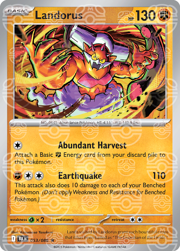 Landorus (Master Ball Pattern) 053/086 — Black Bolt