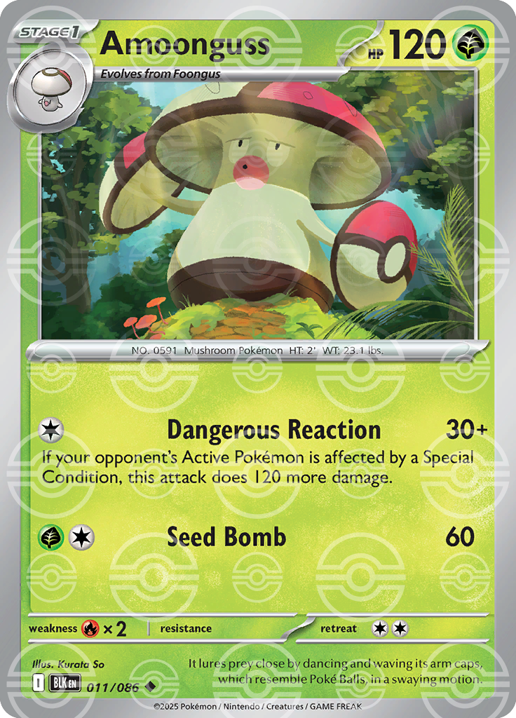 Amoonguss (Poke Ball Pattern) 011/086 — Black Bolt