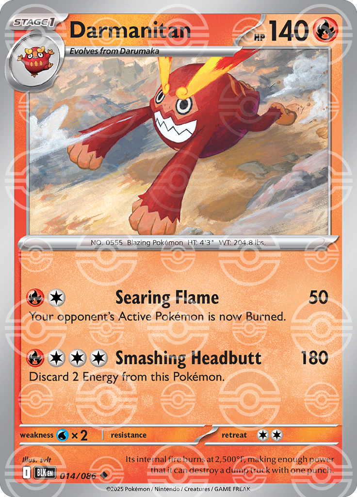 Darmanitan (Poke Ball Pattern) 014/086 — Black Bolt