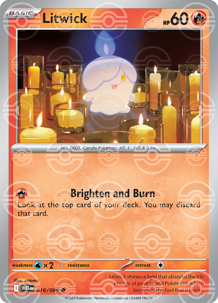 Litwick (Poke Ball Pattern) 016/086 — White Flare