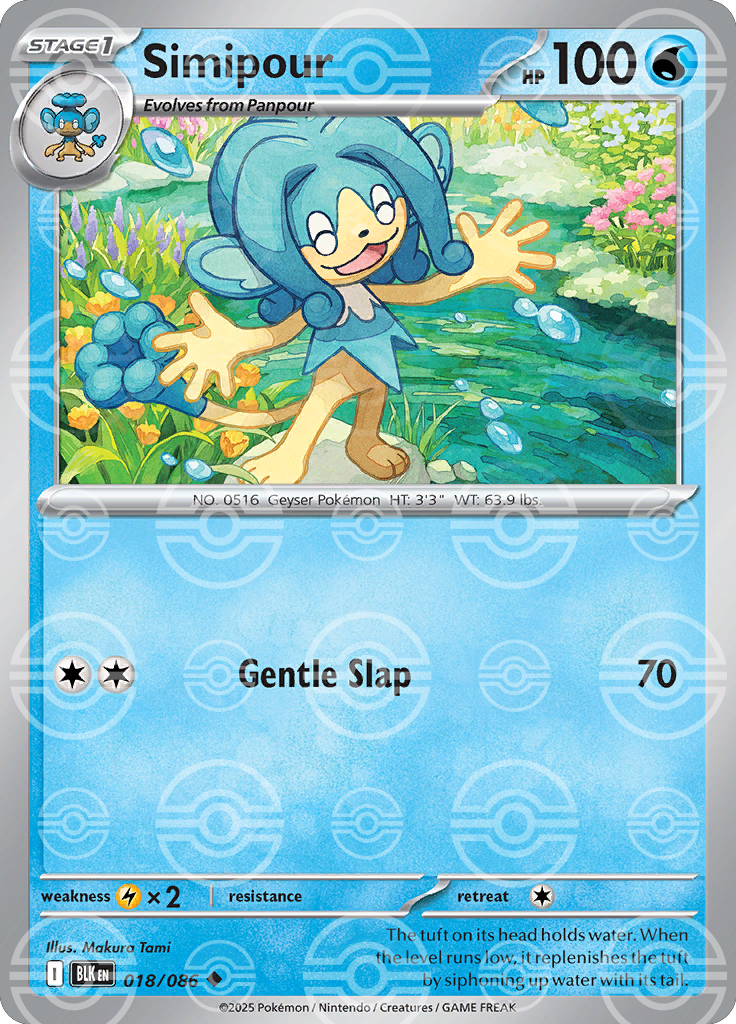Simipour (Poke Ball Pattern) 018/086 — Black Bolt