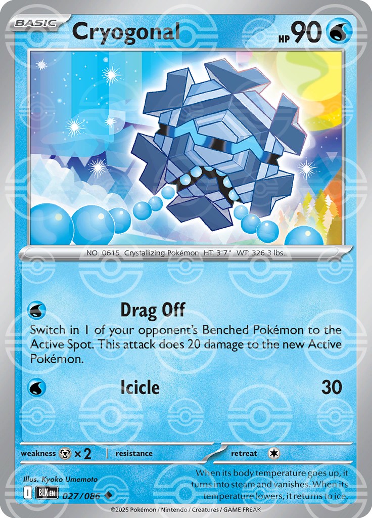 Cryogonal (Poke Ball Pattern) 027/086 — Black Bolt