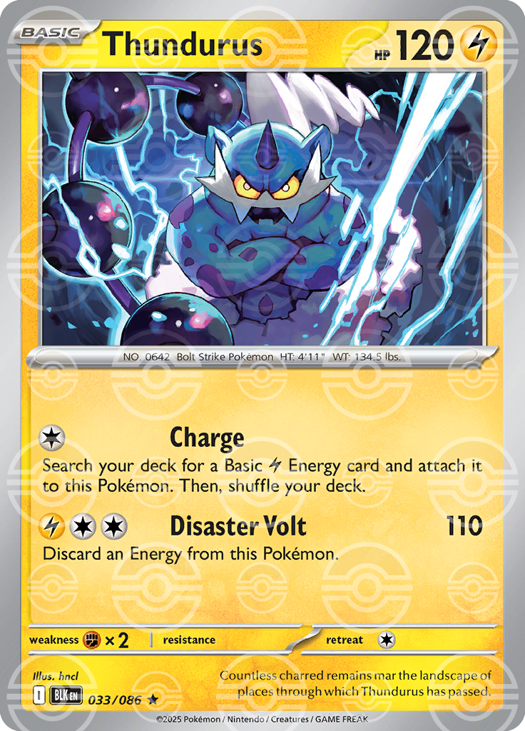 Thundurus (Poke Ball Pattern) 033/086 — Black Bolt