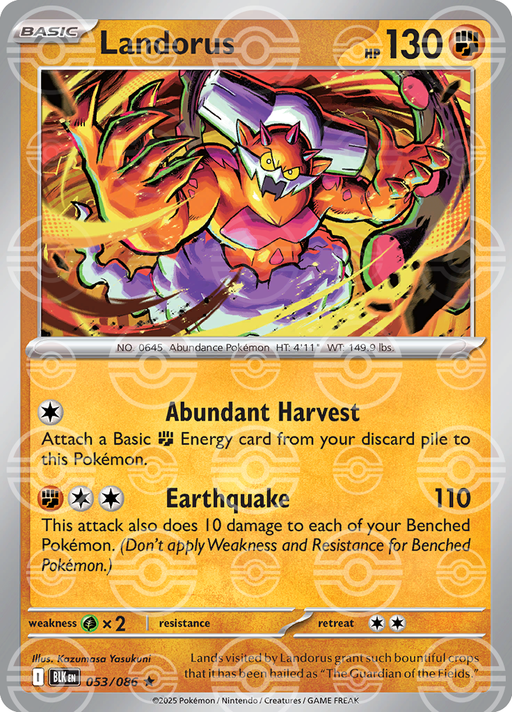Landorus (Poke Ball Pattern) 053/086 — Black Bolt