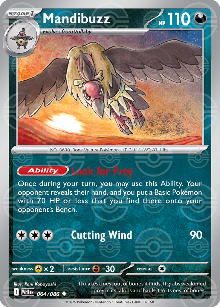 Mandibuzz (Poke Ball Pattern) 064/086 — White Flare