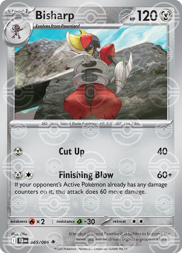 Bisharp (Poke Ball Pattern) 065/086 — Black Bolt