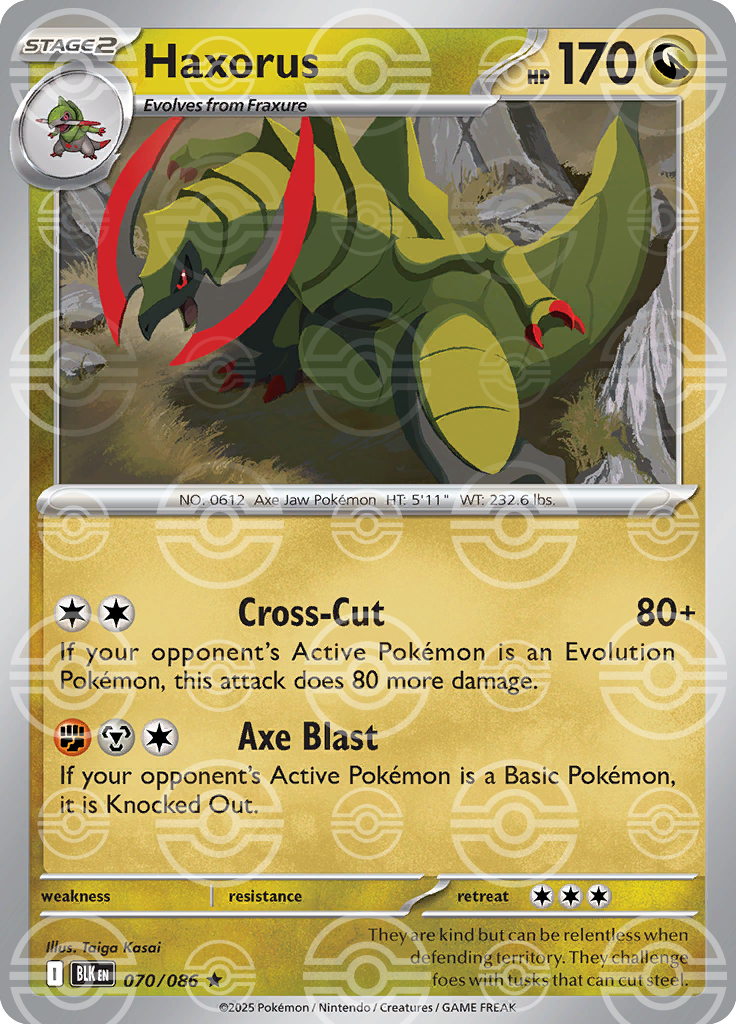 Haxorus (Poke Ball Pattern) 070/086 — Black Bolt