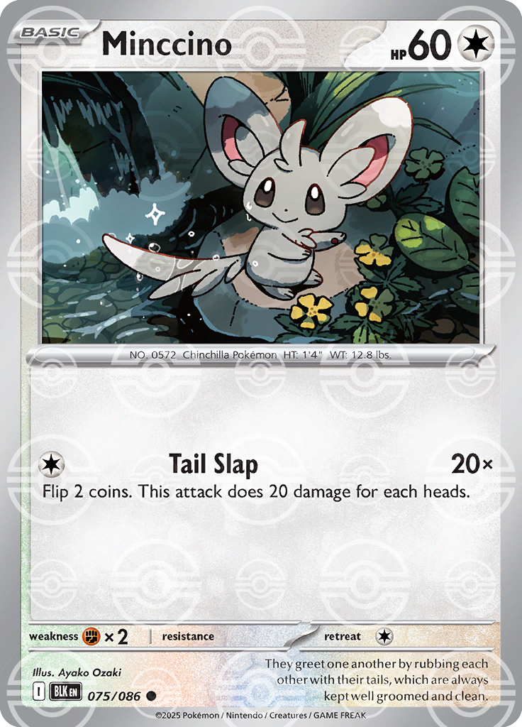 Minccino (Poke Ball Pattern) 075/086 — Black Bolt