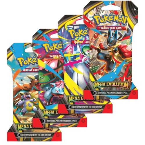 Mega Evolution Sleeved Booster Pack Art Bundle [Set of 4] 