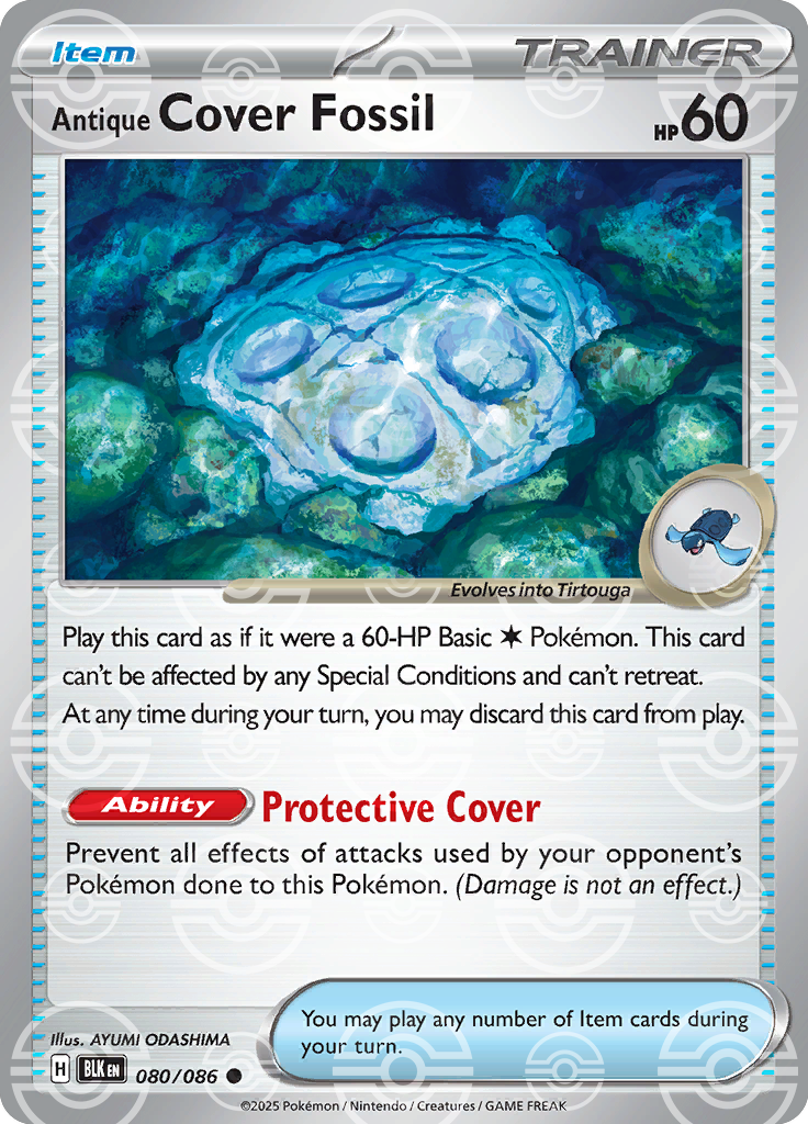 Antique Cover Fossil (Poke Ball Pattern) 080/086 — Black Bolt