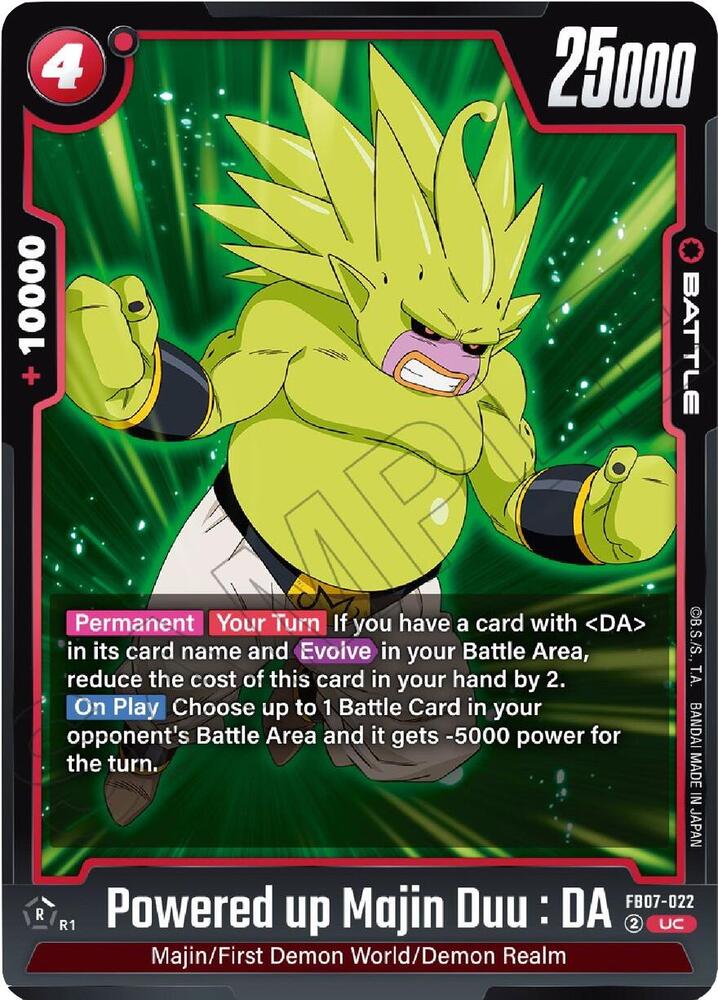 Powered up Majin Duu : DA 022