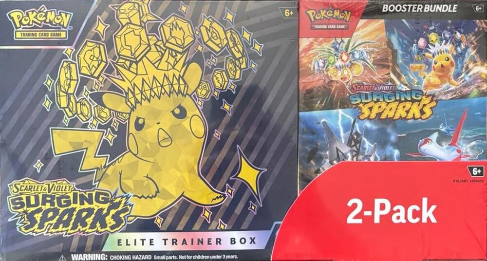 Costco Pokemon Surging Sparks 2-Pack Trainer Box and Booster Bundle 